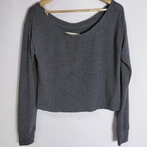HOLLISTER CALIFORNIA Hollister Gray Knit Sweater Top Solid Long Sleeve Size S